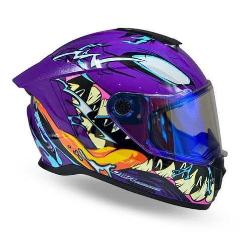 Casco Integral Dragon Morado Grande
