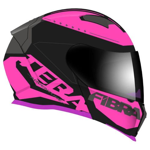 Casco Abatible Fibra Tera Rosa Mediano