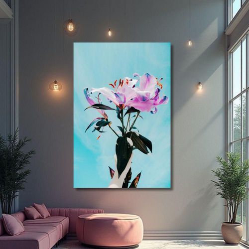 Cuadro Decorativo Planta 80x122cm Lirio Cósmico