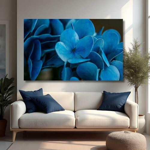 Cuadro Decorativo Planta 80x122cm Hortensia Azul