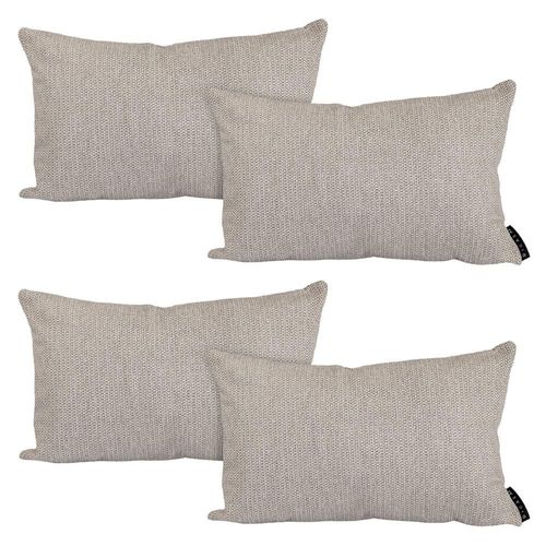Set de 4 Cojines Decorativos Dicasa Rivo DeltaOne Beige CZD