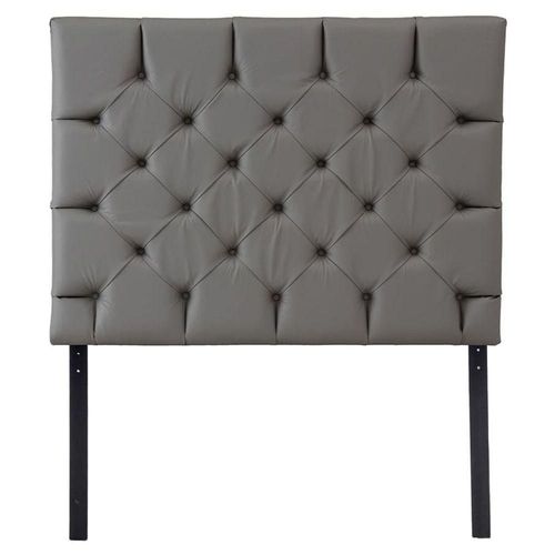 Cabecera Matrimonial Dicasa Dubai en Vinipiel Gris Oxford CZD