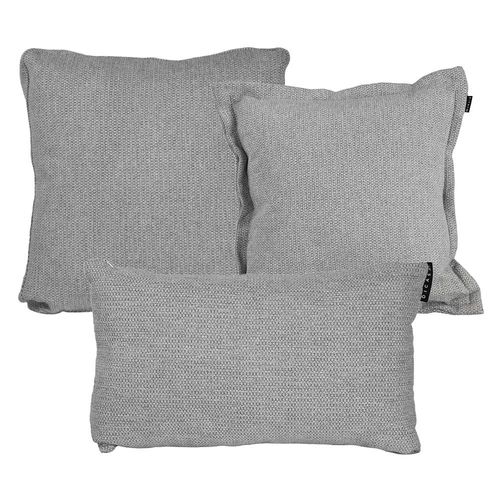 Set de 3 Cojines Decorativos Rivo Kappa + Zita+ Delta Rivoli Plata CZD