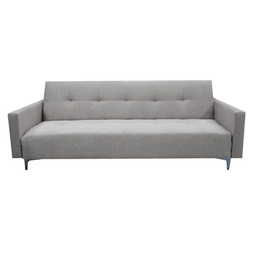 Sofá Cama Reclinable Paris Lino Plata, El Bazar Store, Brazos separados, Futon 3 Posiciones