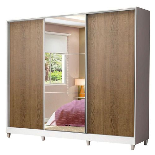 Ropero Closet Madesa Royale 3 Puertas 1 Espejo B/M CP