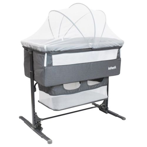 Cuna Colecho Infanti Color Gris Golf Antirreflujo y Mecedora