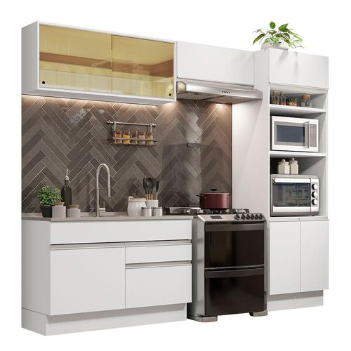 Cocina Integral 270cm Glamy Madesa 12 Blanco