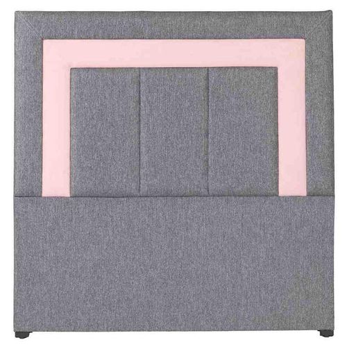 Cabecera King Size Dicasa Bora Gris Con Franja Rosa RGH