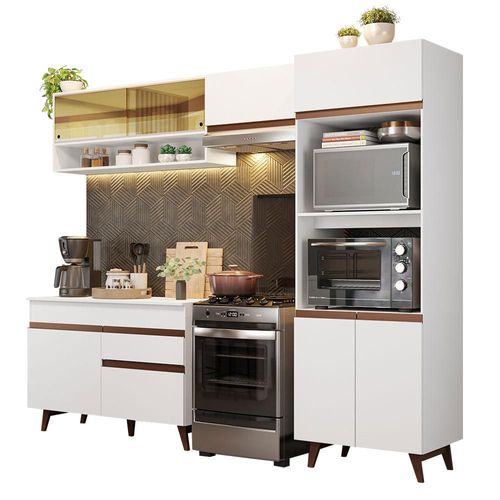 Madesa Gabinete Cocina Integral Completa 260cm Reims Blanco 12