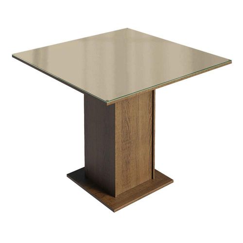 Mesa de Comedor Madesa Cuadrada Tablero de Vidrio 5363