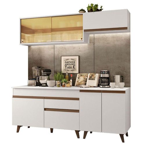Cocina Integral Compacta 190 cm Reims Blanco Madesa 01