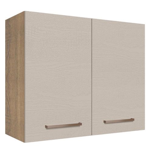 Alacena 80 cm 2 Puertas Agata Madesa Marron/Crema