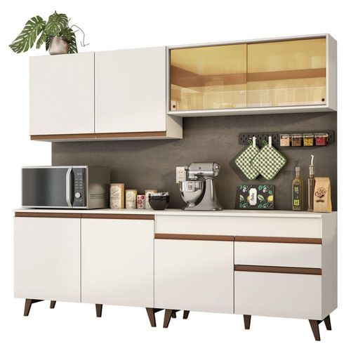 Gabinete de Cocina Integral 240 cm Reims Blanco Madesa 01