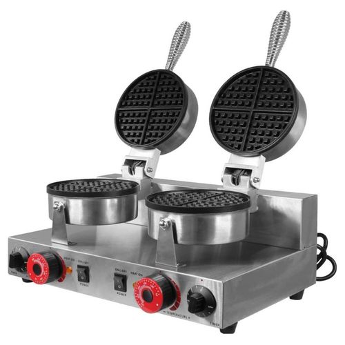 Wafflera Electrica Doble Industrial Antiadherente 2000w 250 Celsius
