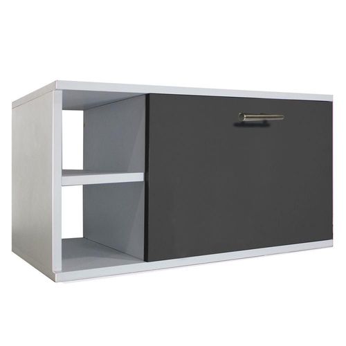 Gabinete Baño Moderno Ensamblado Mdf Elegante Vinil Gris
