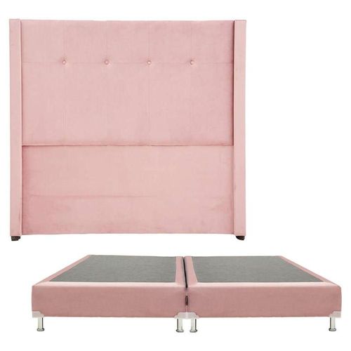 Cabecera King Size Dicasa Toledo Palo de Rosa + Box Dicasa Dante RGH