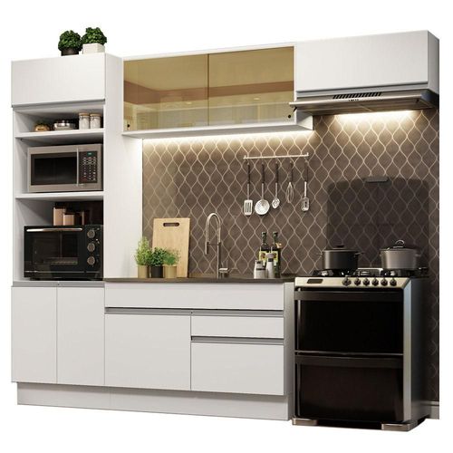 Cocina Integral 270cm Glamy Madesa 11 Blanco