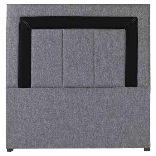 Cabecera King Size Dicasa Bora Gris Con Franja Negro RGH