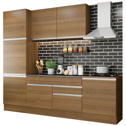 Cocina Integral Bari Madesa 240cm 01 Marron