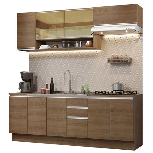 Cocina Integral 240cm Glamy Madesa 03 Marron