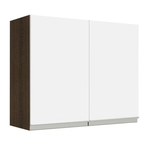 Alacena Madesa Glamy 80 cm 2 Puertas Marron/Blanco