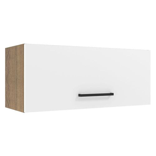 Alacena Madesa Agata 80 cm 1 Puerta Basculante Marron/Blanco