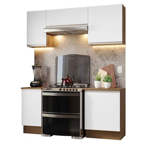 Cocina Integral 180cm Glamy Madesa 12 Marron/Blanco
