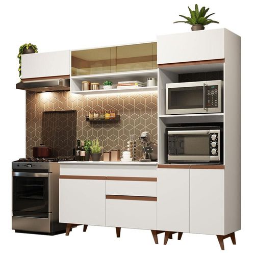 Madesa Gabinete Cocina Integral Completa 260cm Reims Blanco 07