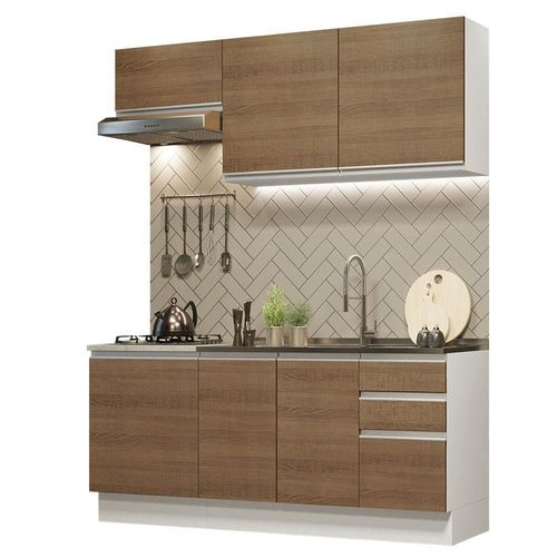 Cocina Integral con Tarja 180cm Glamy Madesa 13 BM