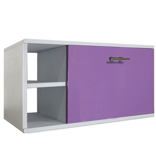 Gabinete Baño Moderno Ensamblado Mdf Elegante Vinil Morado