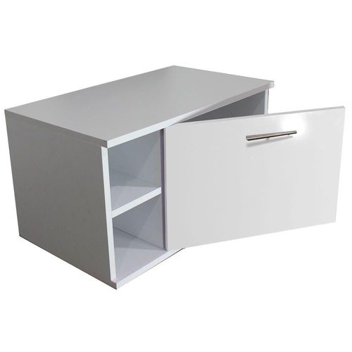 Gabinete Baño Moderno Ensamblado Mdf Elegante Vinil Blanco