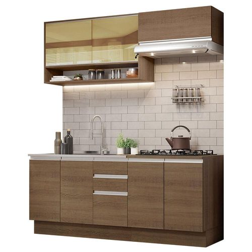 Cocina Integral 200cm Glamy Madesa 03 Marron