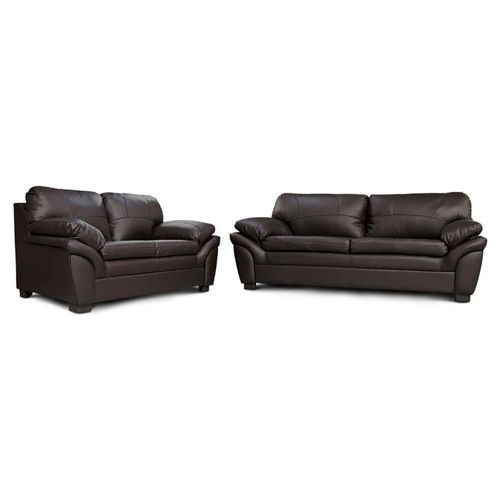 Sala de Piel Genuina Genova Sofa y Love