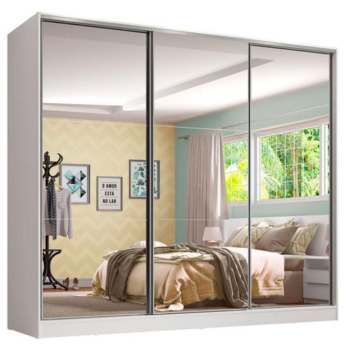 Guarda Ropa Madesa Royale 3 Puertas 3 Espejo Blanco