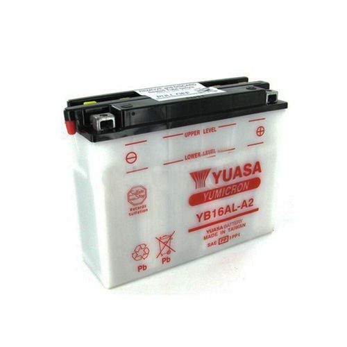 Bateria para moto YB16AL-A2 12V 16Ah Yuasa sin acido