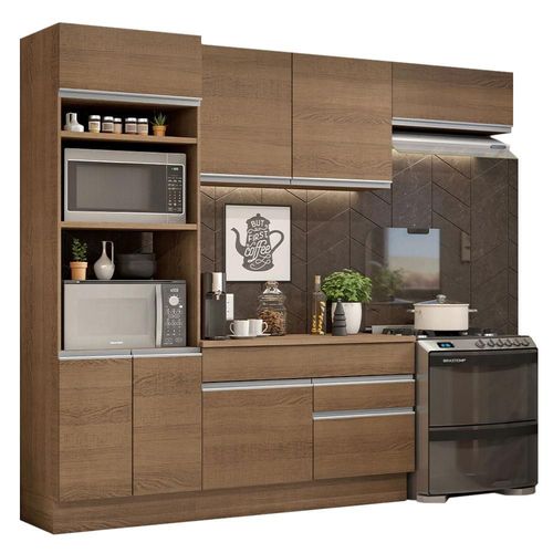 Cocina Integral 270cm Glamy Madesa 14 Marrón