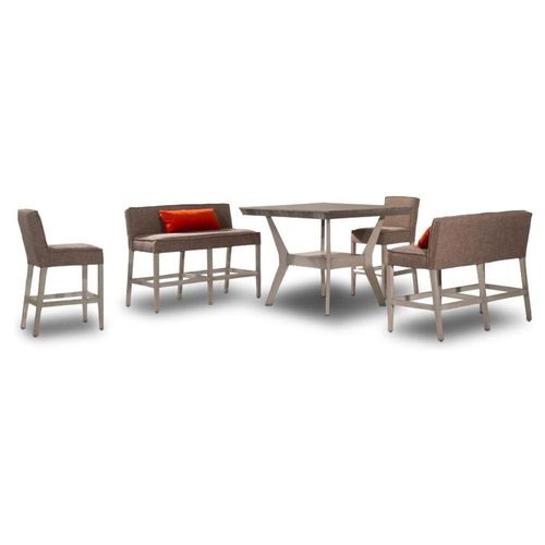 Desayunador Edith con Sillas - Gris