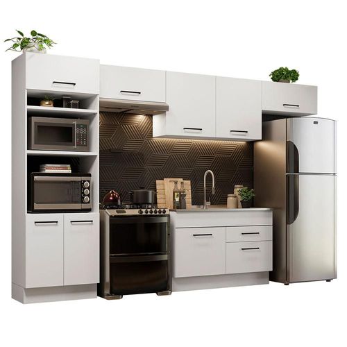 Mueble de Cocina Integral 350cm Agata Madesa 01 Blanco