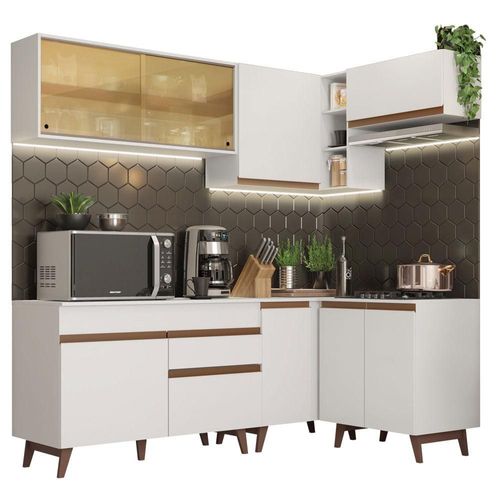 Cocina Completa de Esquinero 332cm Reims Blanco Madesa 02