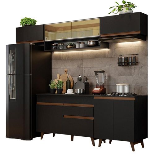 Cocina Integral Completa 260 cm Reims Negro Madesa 11