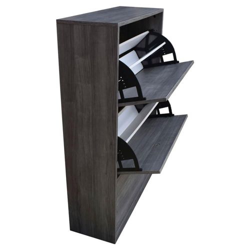 Zapatera Venecia de 3 Niveles Hogare Gris