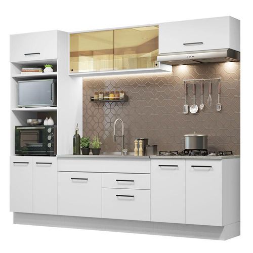 Cocina Integral 270cm Agata Madesa 03 Blanco