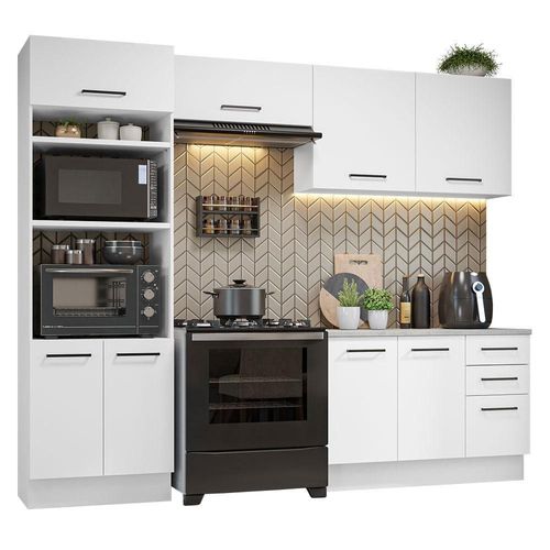 Mueble de Cocina Integral 270cm Agata Madesa 07 Blanco