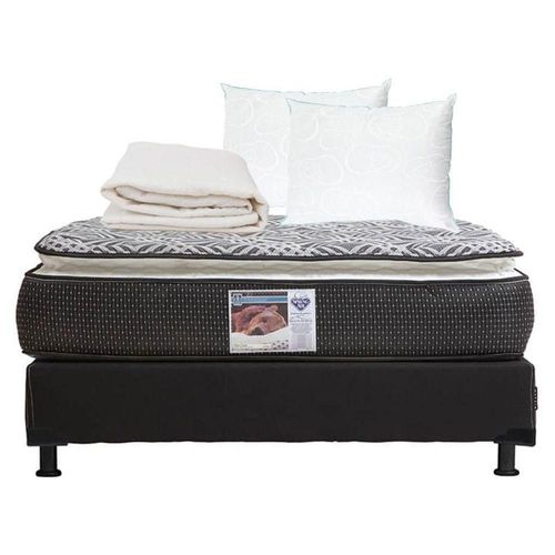 Colchón Matrimonial Air Omega + Box + Almohadas Osos + Protector RGH