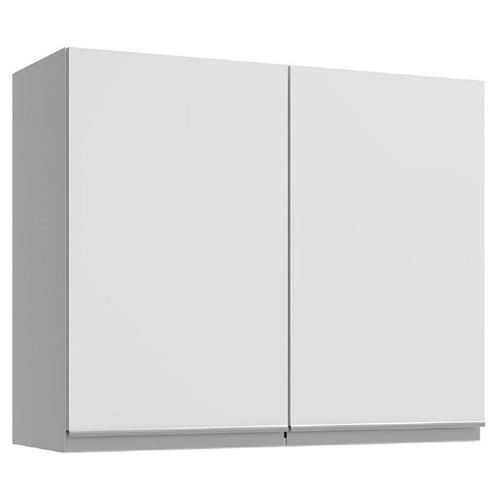 Alacena 2 Puertas 2 Compartimentos Madesa - 80 Cm Blanco