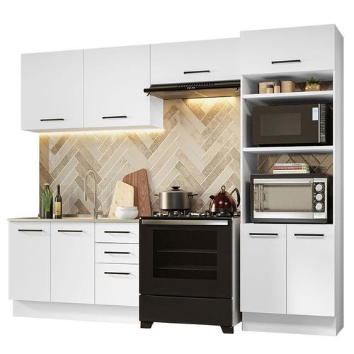 Mueble de Cocina Integral Agata Madesa 08 270cm Blanco