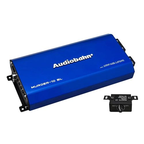Amplificador Audiobahn Clase D de 1 Canal 2400W Potencia Profesional para Auto MURDER1DBL