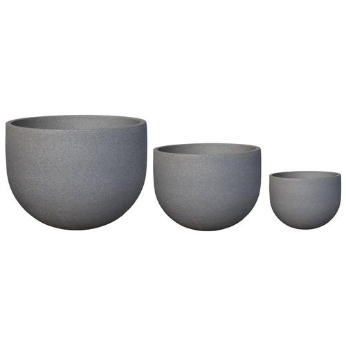 Maceta set de 3 piezas moderna para exteriores RUSTIC de Polietileno