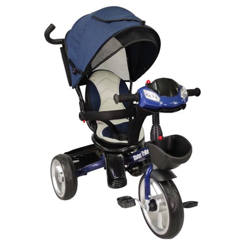 Triciclo para Niños 7en1 con Asiento Giratorio 360,luz,sonido Azul