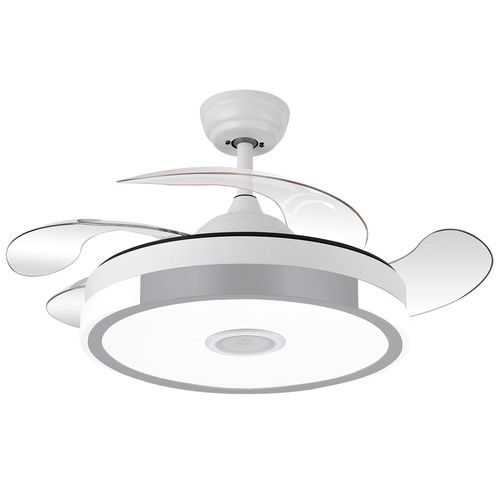 Ventilador de techo con control remoto y bocina Remolino blanco